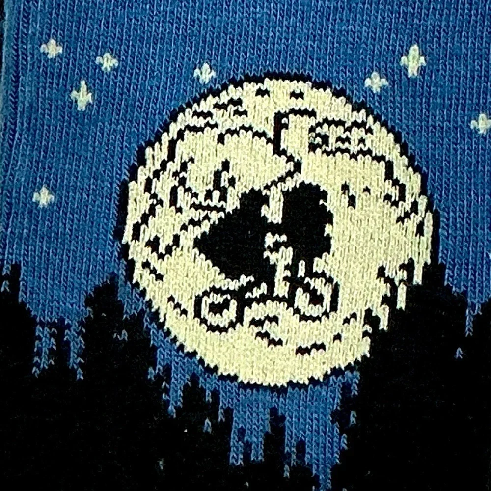 E.T. Crew Socks Mens Novelty Funny Print Black by Odd Sox Unisex OS Shoe 6-12